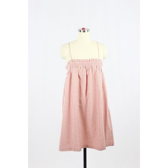 BB DAKOTA Lust For Life Pink Rose Blush Gingham Seersucker Shift Dress, Size M - Picture 4 of 13